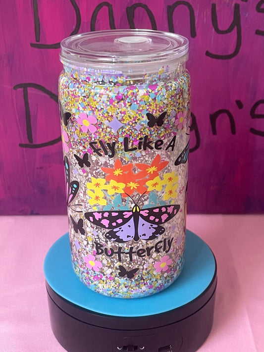 Fly like a butterfly - 16oz Snow Globe Cup