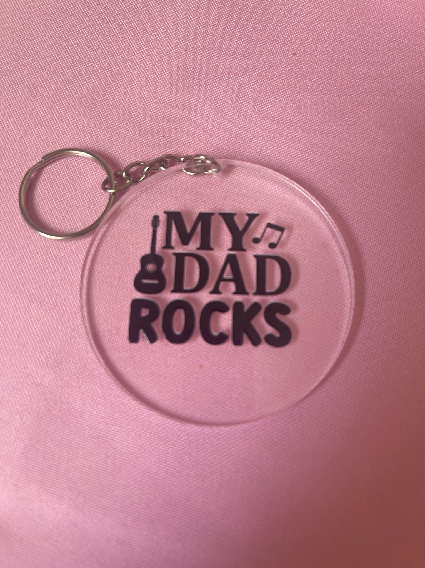 #168 My Dad Rocks~~Keychain