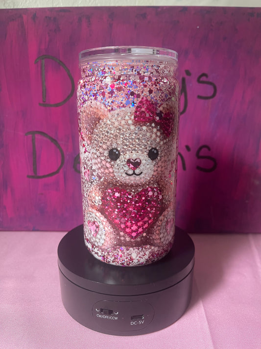 Sparkle Bear Love - 16oz Snow Globe Cup