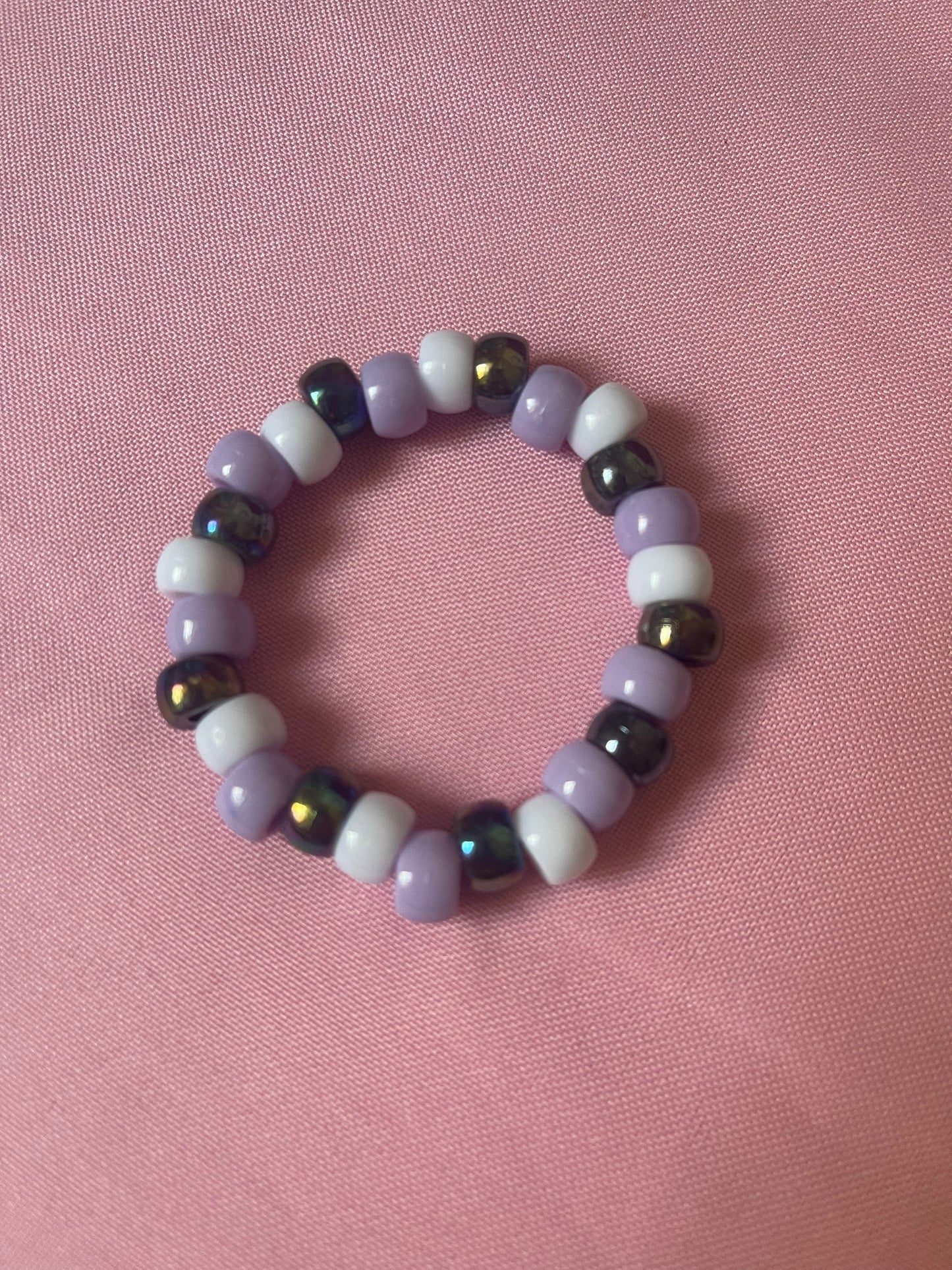 #19 Violet,Oil Spill & White~~Amari’s Bracelets
