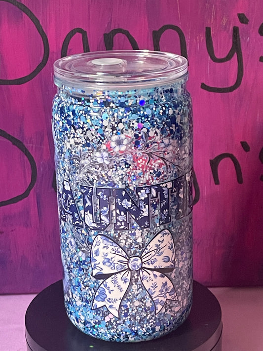 Auntie in Bloom - 16oz Snow Globe Cup