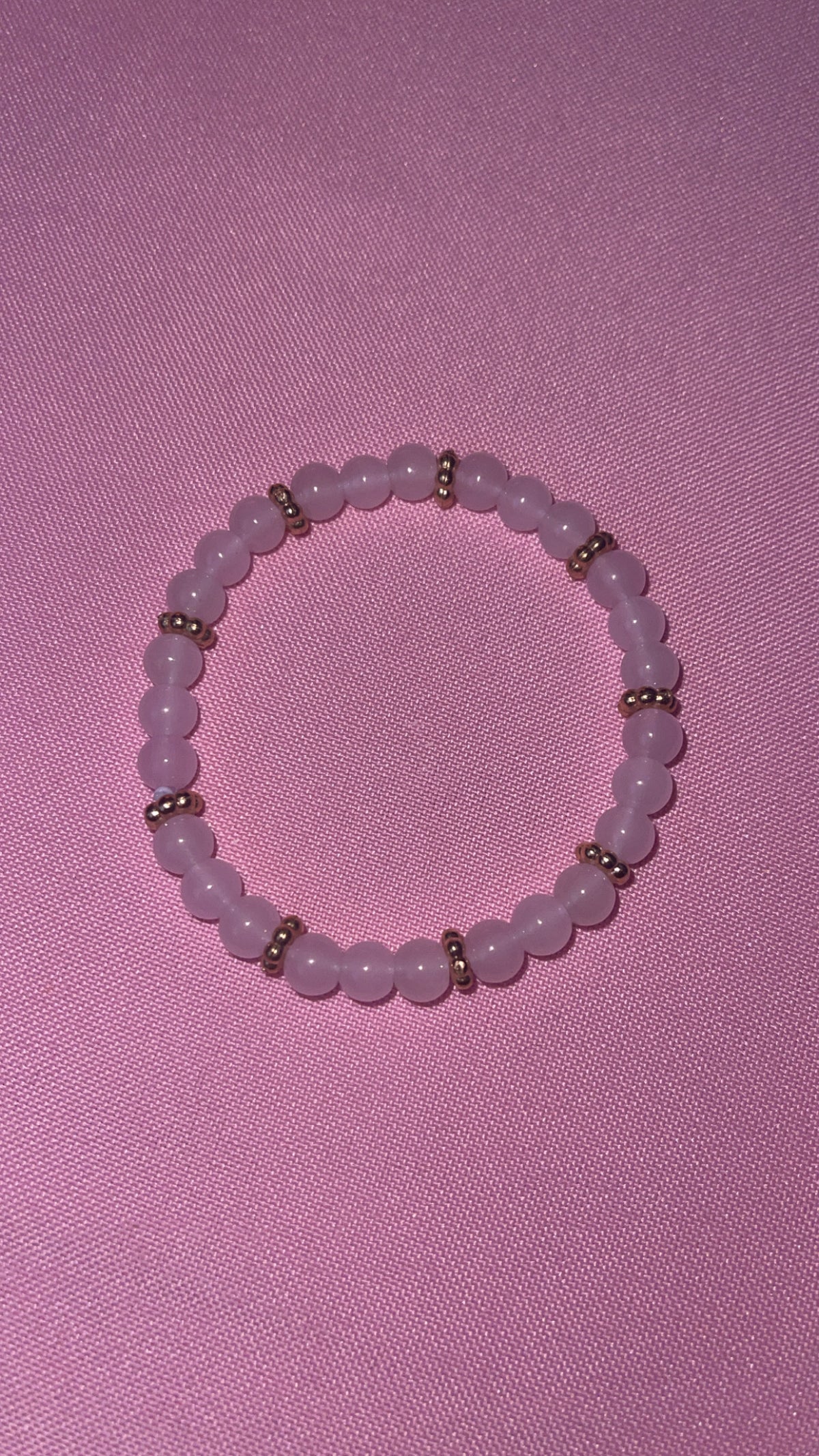 #224 Baby Pink & Gold~~Bracelet