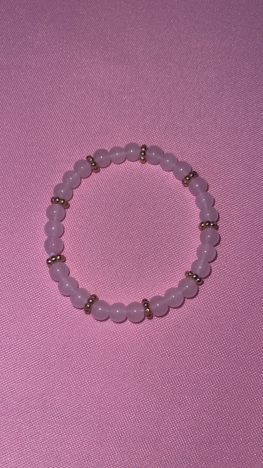 #224 Baby Pink & Gold~~Bracelet