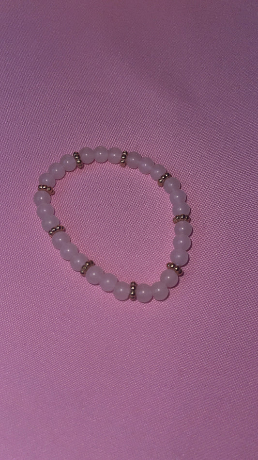 #228 Matte Pink & Gold~~Bracelet