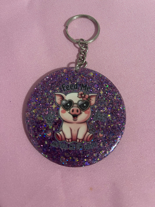#170 Glows in the Dark Feed Me & Tell me I’m pretty~~Keychain