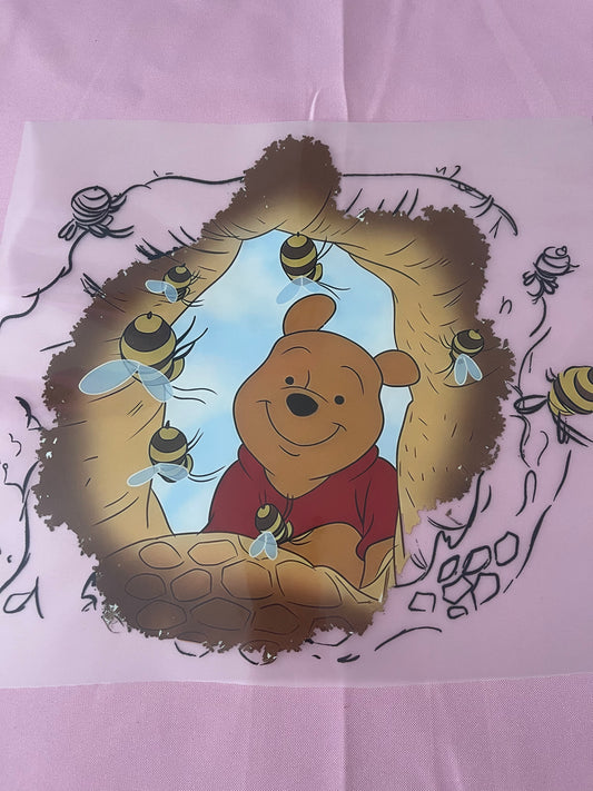 Pooh & Bees-Dtf T-shirt Design