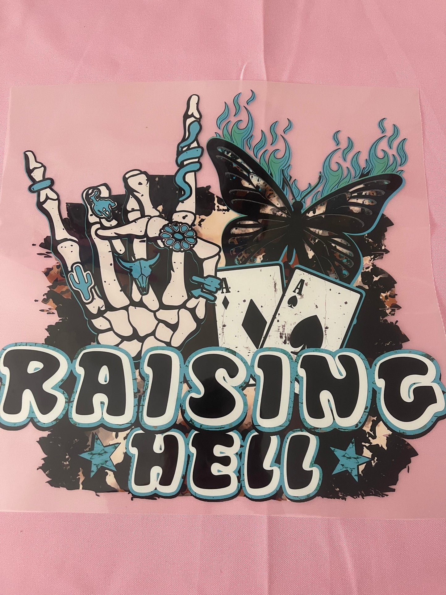 Raising Hell-Dtf T-shirt Design
