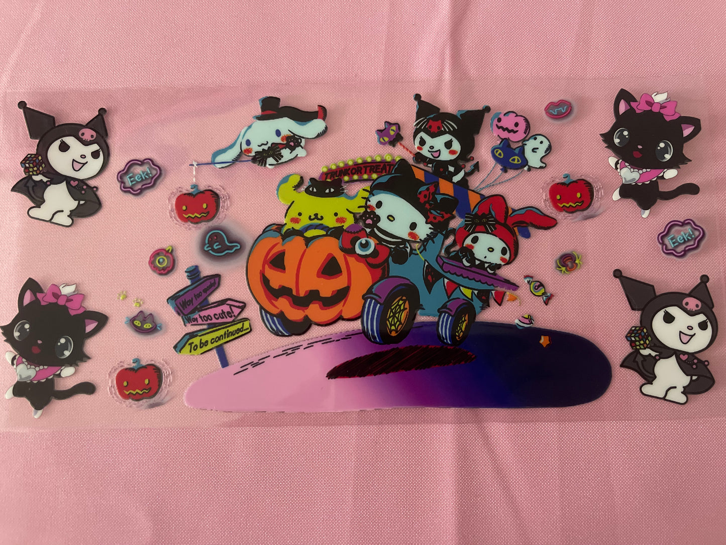 #145 Kitty Halloween-16oz Uv Cup Wrap