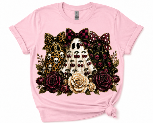 Skull Cherry Ghost-DTF Tshirt Design