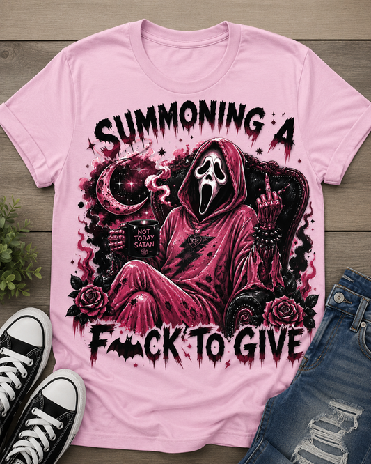 Summoning a Fuck to Give-DTF. T-shirt Design
