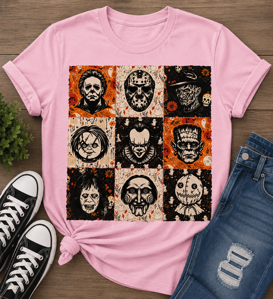 Scary Faces Square- DTF T-shirt Design