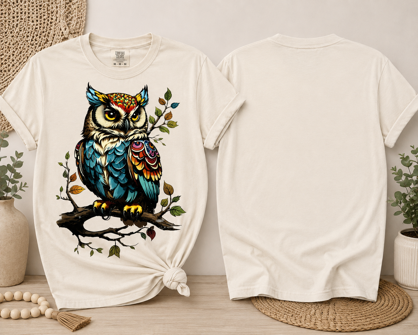 Woodland Watcher Owl-DTF Tshirt Design