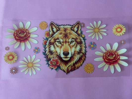 #164 Wolf- 16oz UV Cup Wrap