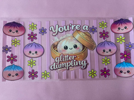 #176 Pink Glitter Dumplings-16oz UV Cup Wrap