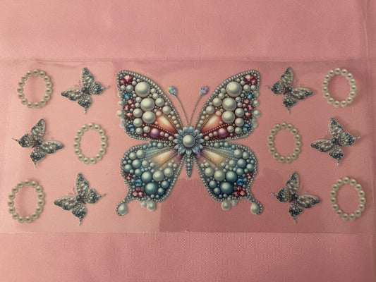 #194 Pearl Butterfly-16oz UV Cup Wrap