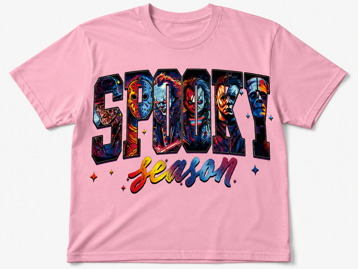Spooky Season with Faces- DTF T-shirt Design