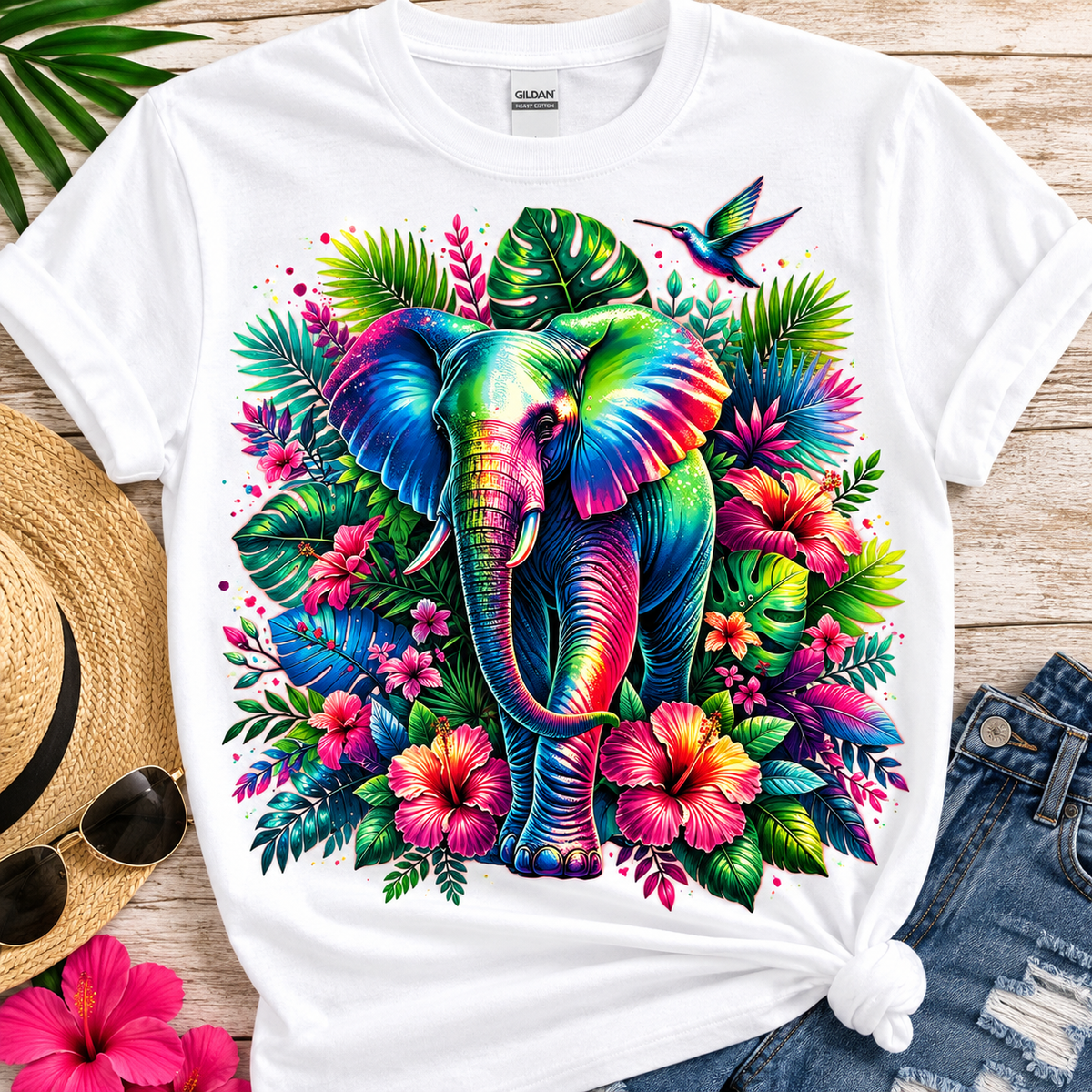 Tropical Majesty-Dtf T-shirt Design