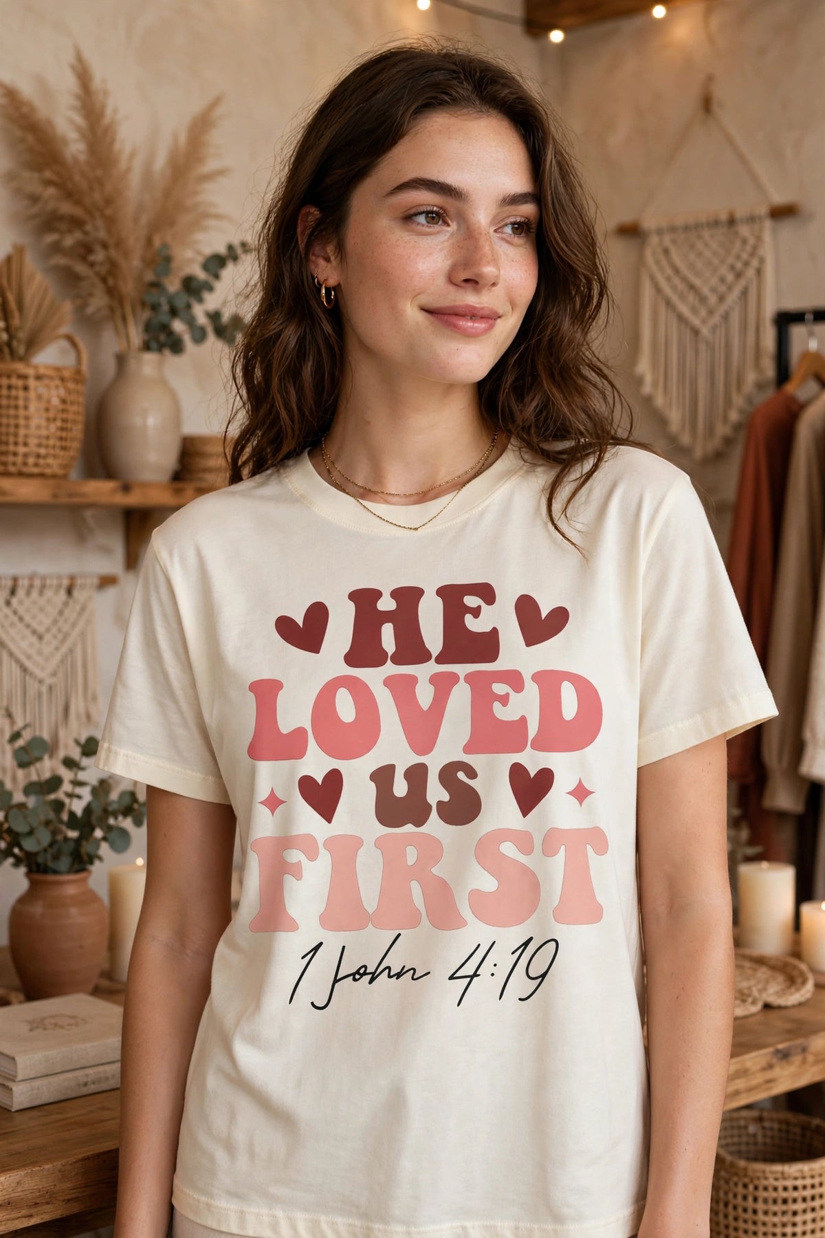 He Loved Us First-Dtf t-shirt Design