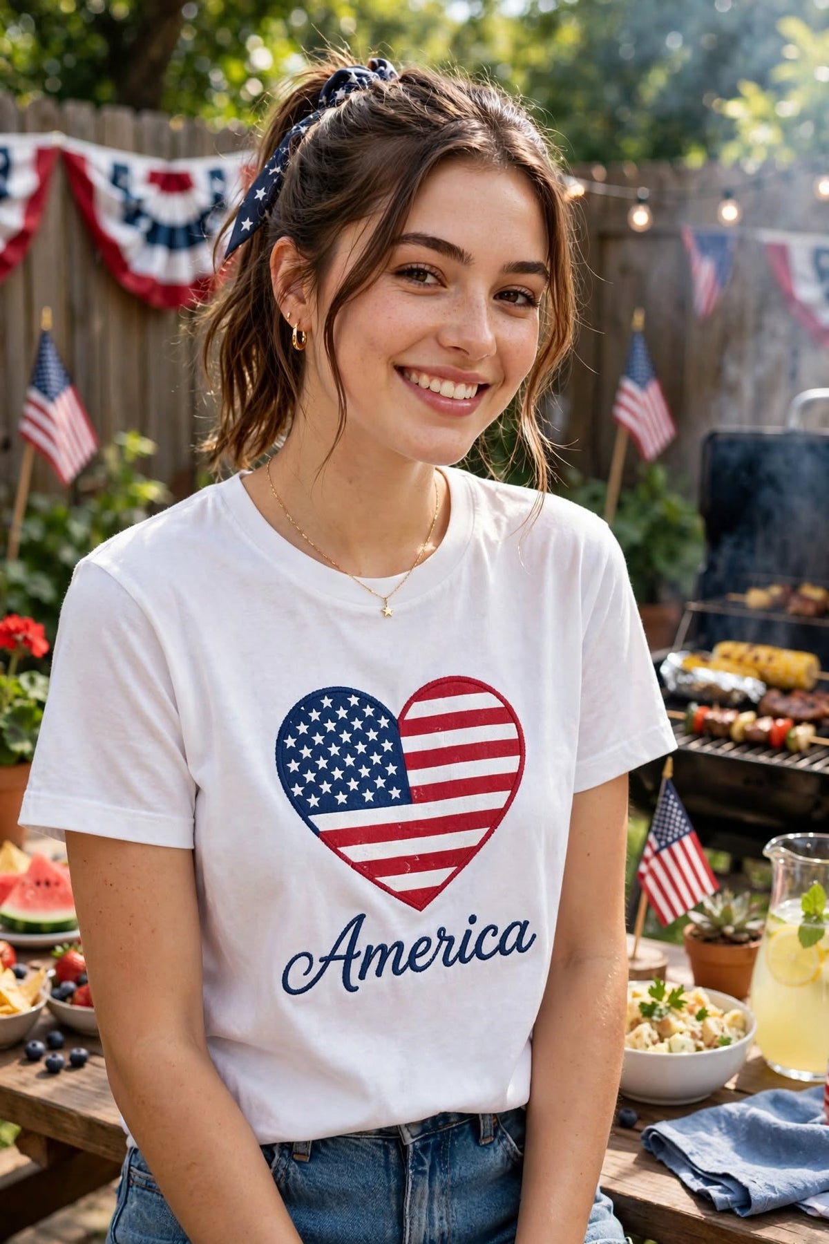 Heart America-Dtf T-shirt Design