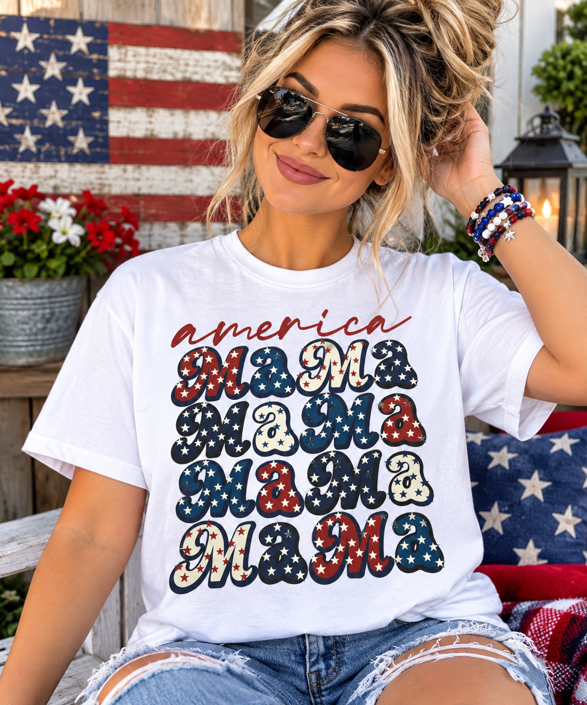 America Mama Mama-Dtf T-shirt Design