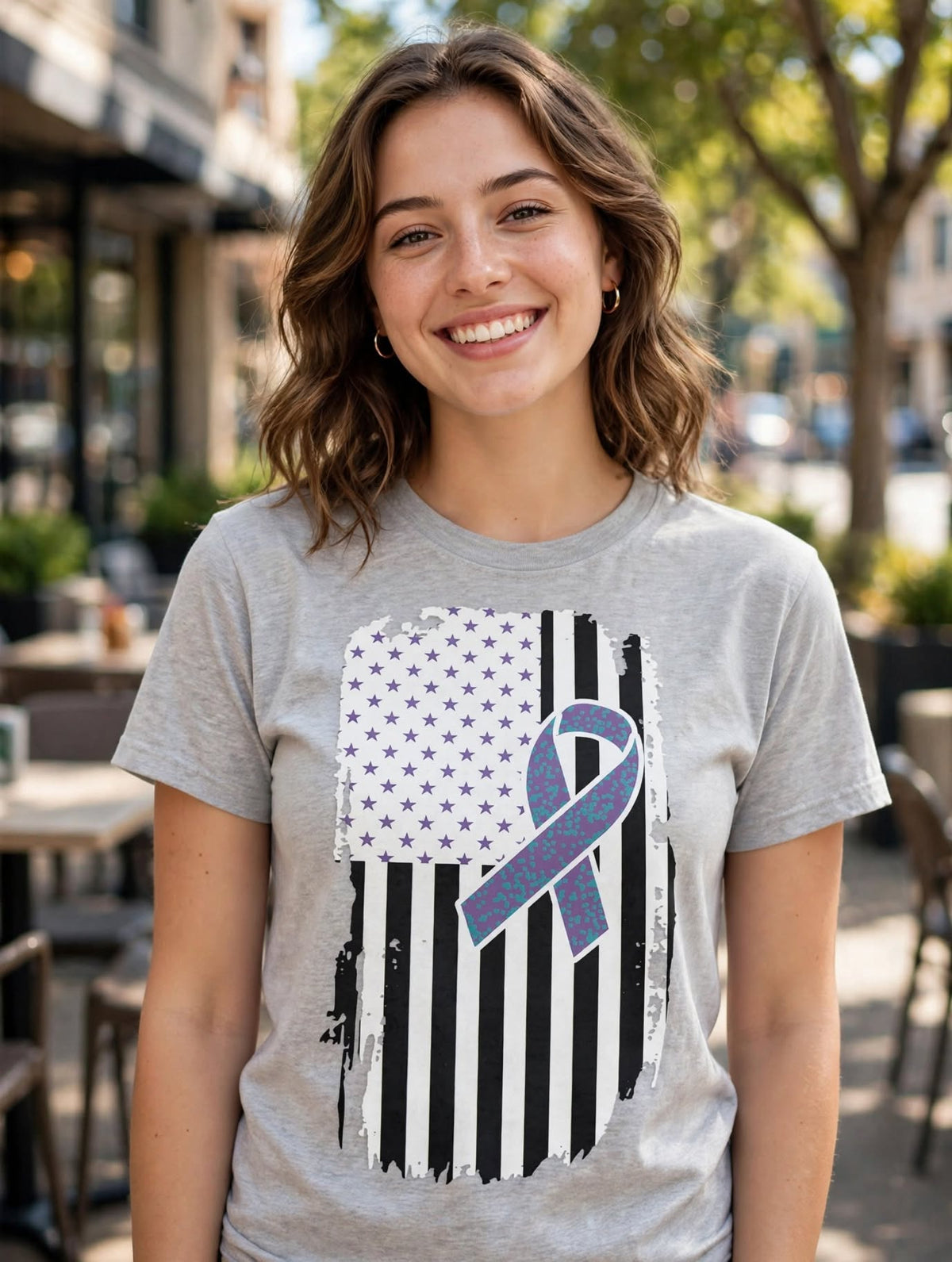 Flag Suicide Awareness-Dtf T-shirt Design