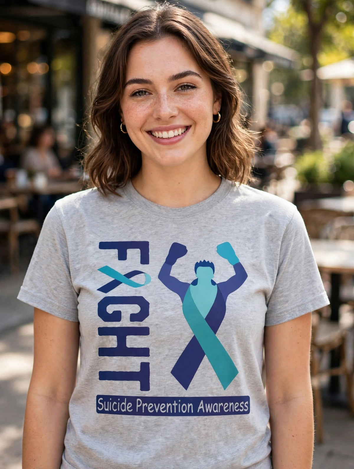 Fight Suicide Awareness-Dtf T-shirt Design