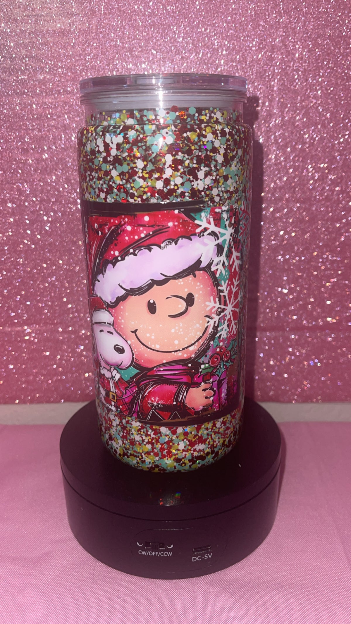 Charlie Christmas- 20oz Snow Globe Cup