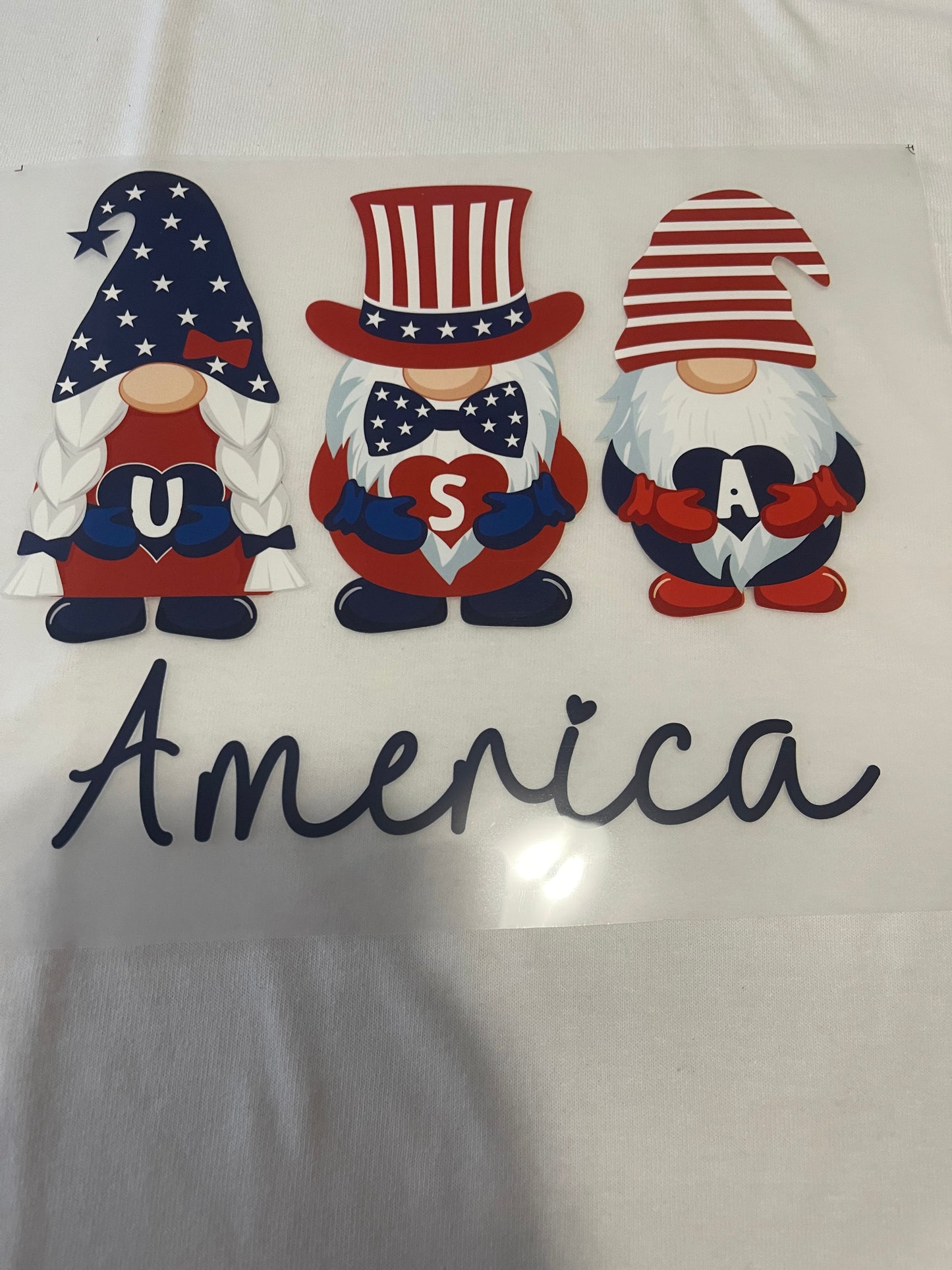 USA America Gnome-Dtf T-shirt Design