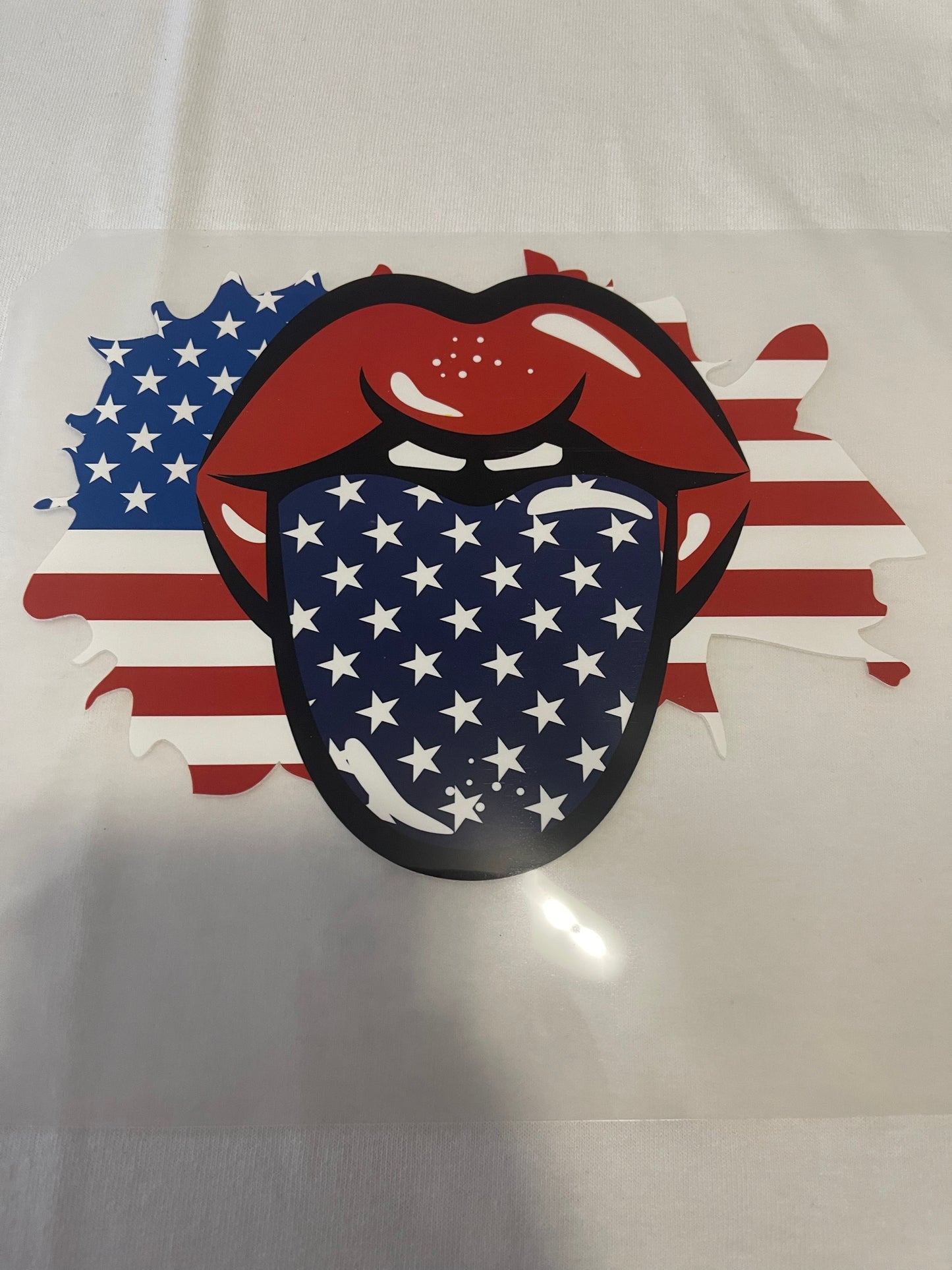 USA Lips-Dtf T-shirt Design