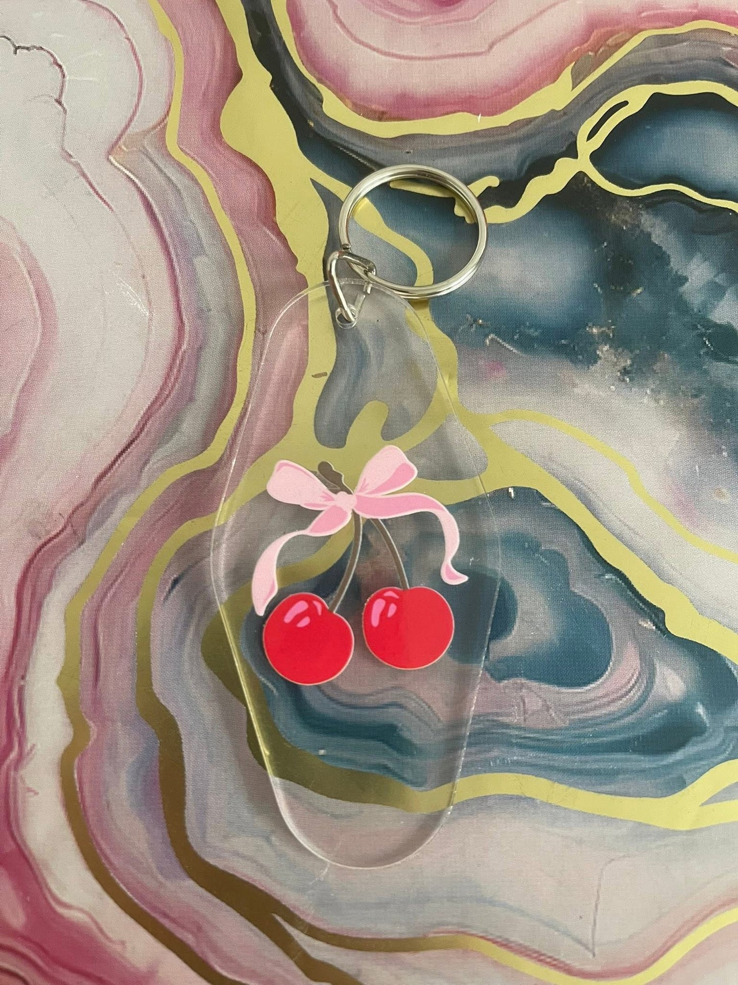 #20 Big Cherry Bow~~Keychain