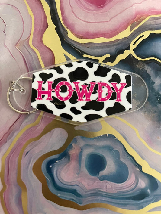 #55 Howdy Cow~~Keychain