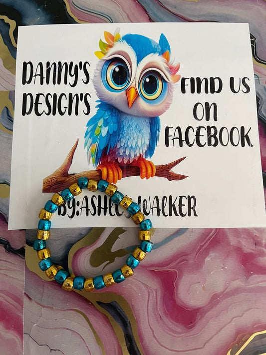 #39 Blue & Gold~~Bracelet