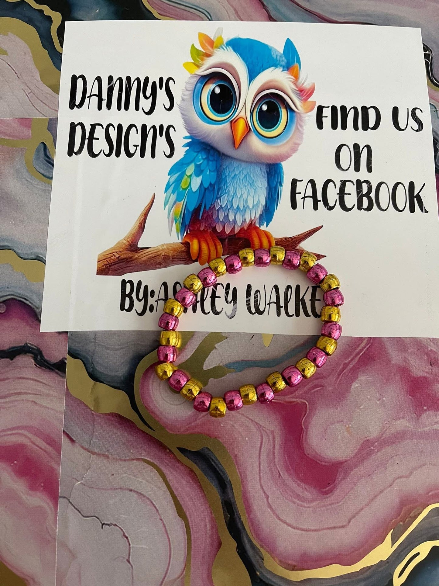 #84 Pink & Gold~~Bracelet