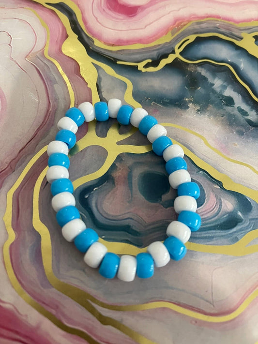 #60 Baby Blue & White~~Bracelet