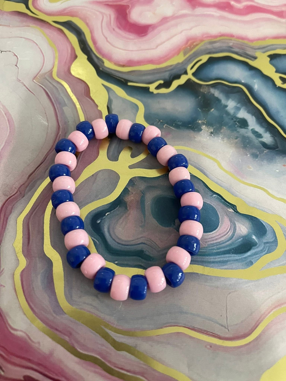 #118 Baby Pink & Blue~~Bracelet