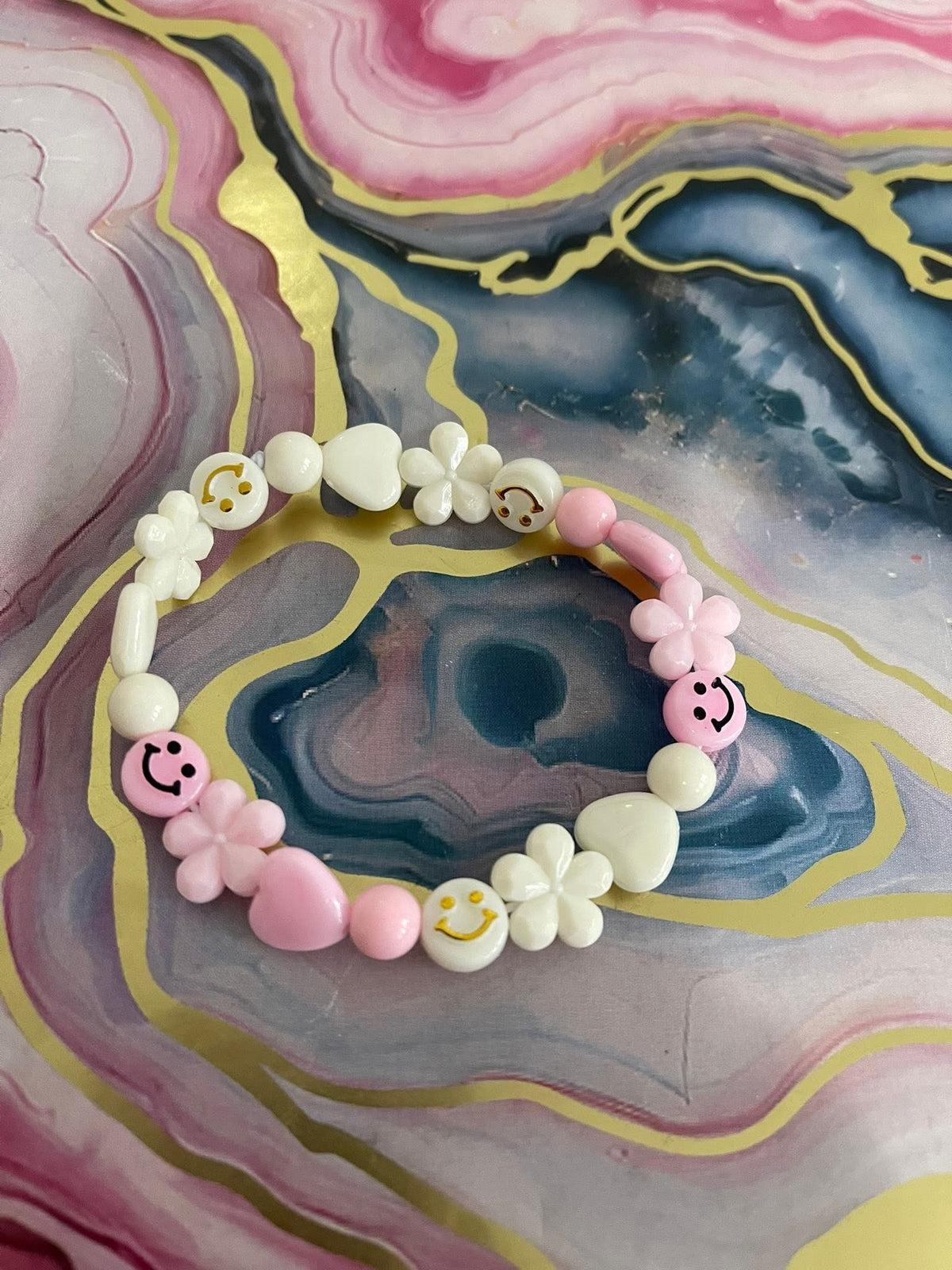 #65 Pink & White~~Bracelet