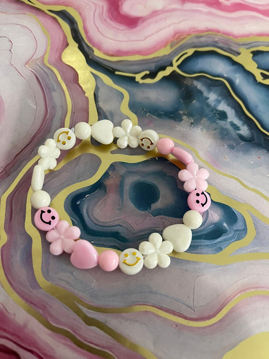 #65 Pink & White~~Bracelet