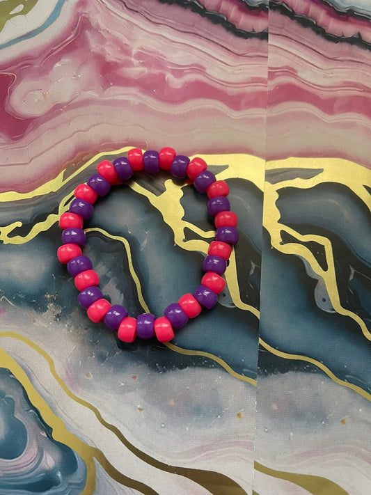 #62 Pink & Purple~~Bracelet