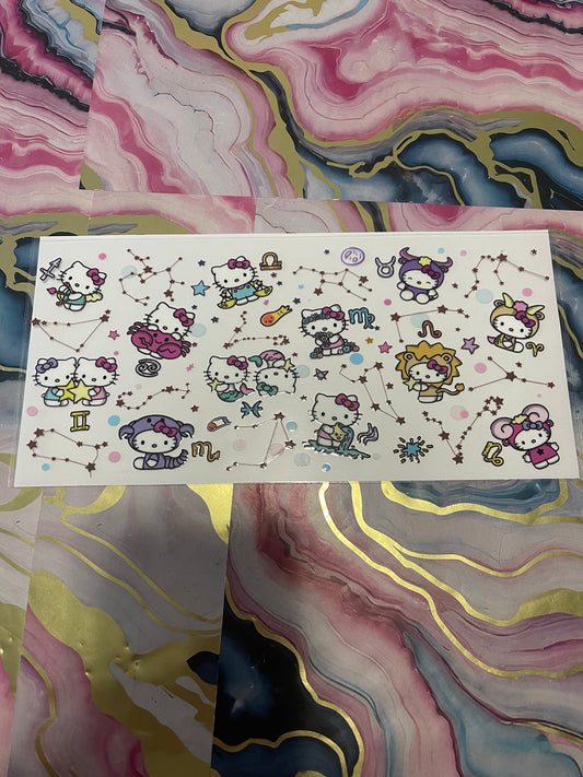 #77 HK Zodiac~~UV DTF CUP WRAP
