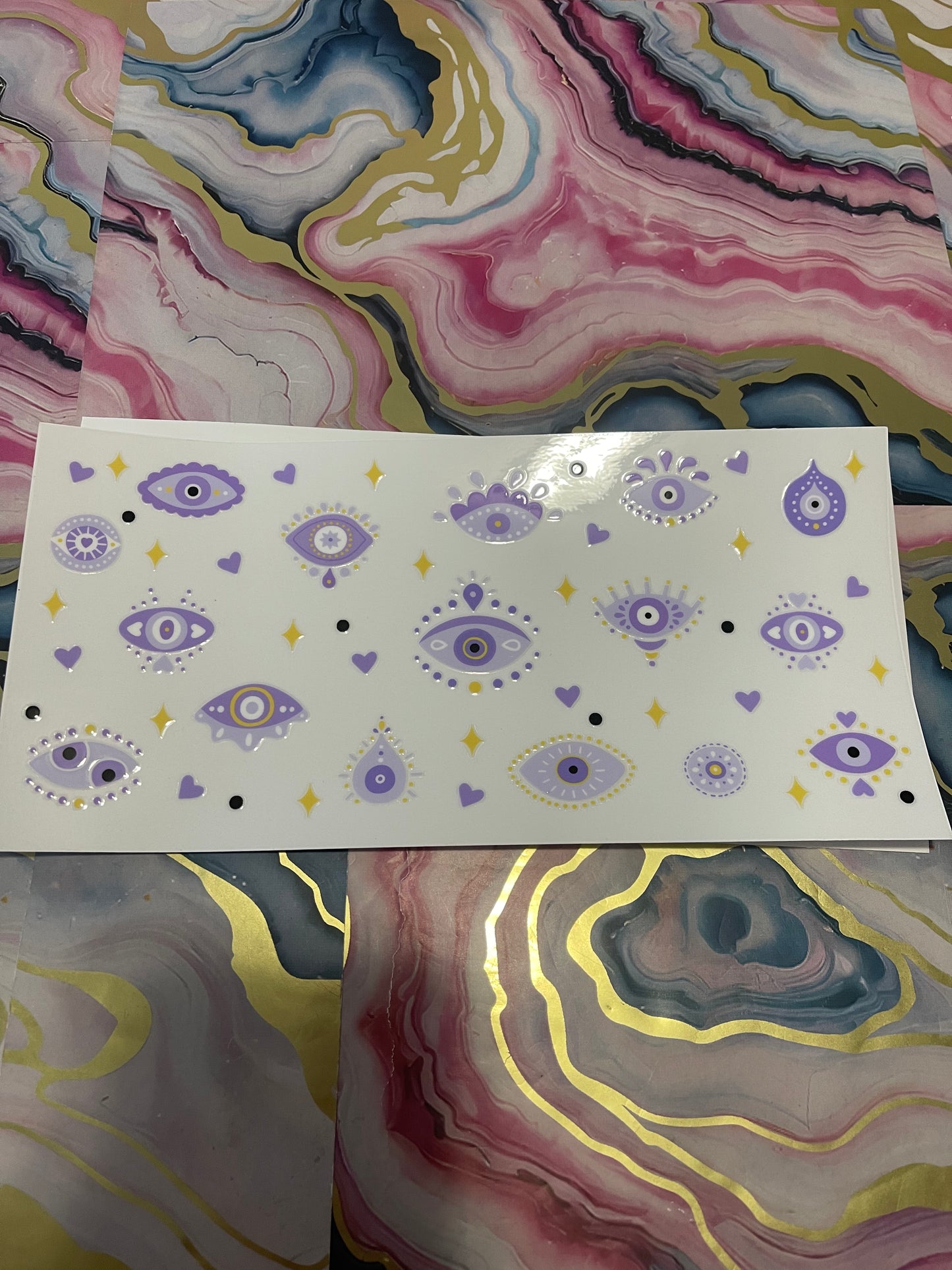 #62 Purple Eye~~UV DTF CUP WRAP