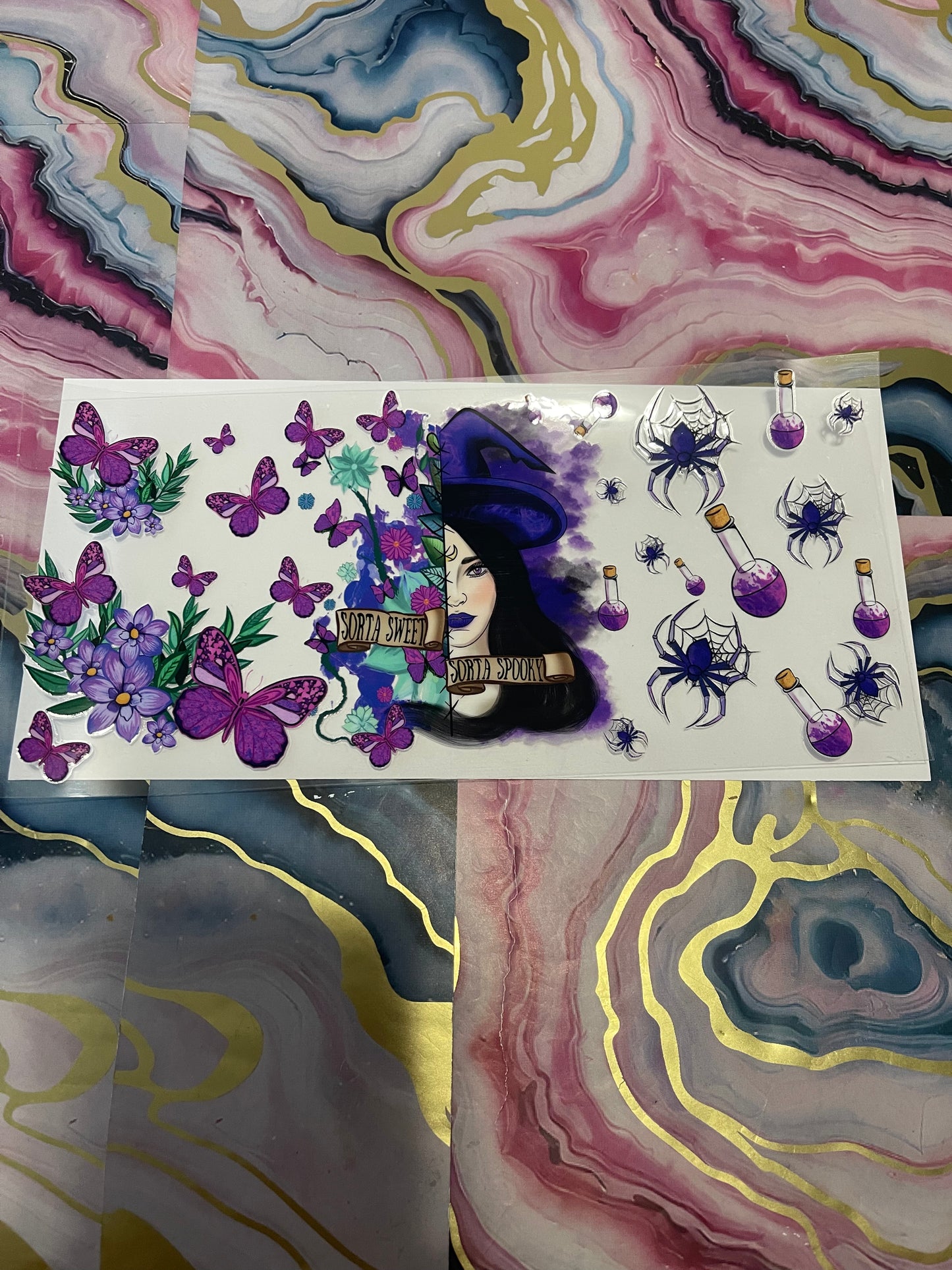 #44 Sorta Sweet Sorta Spooky Lady~~UV DTF CUP WRAP