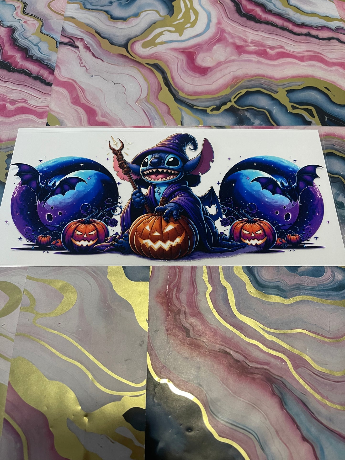 #41 Blue Guy Halloween~~UV DTF CUP WRAP