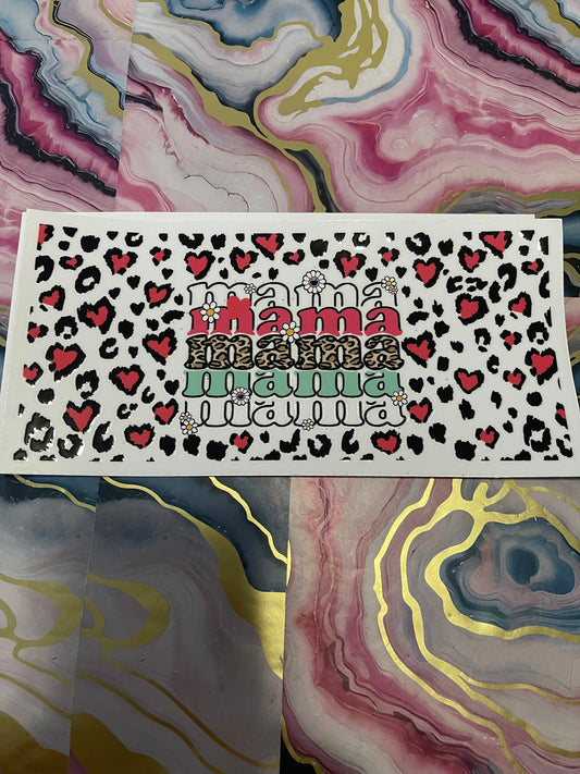 #14 Cheetah Heart Mama~~UV DTF CUP WRAP
