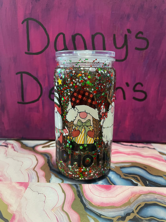 Ho Ho Ho Merry Christmas - 16oz Snow Globe Cup