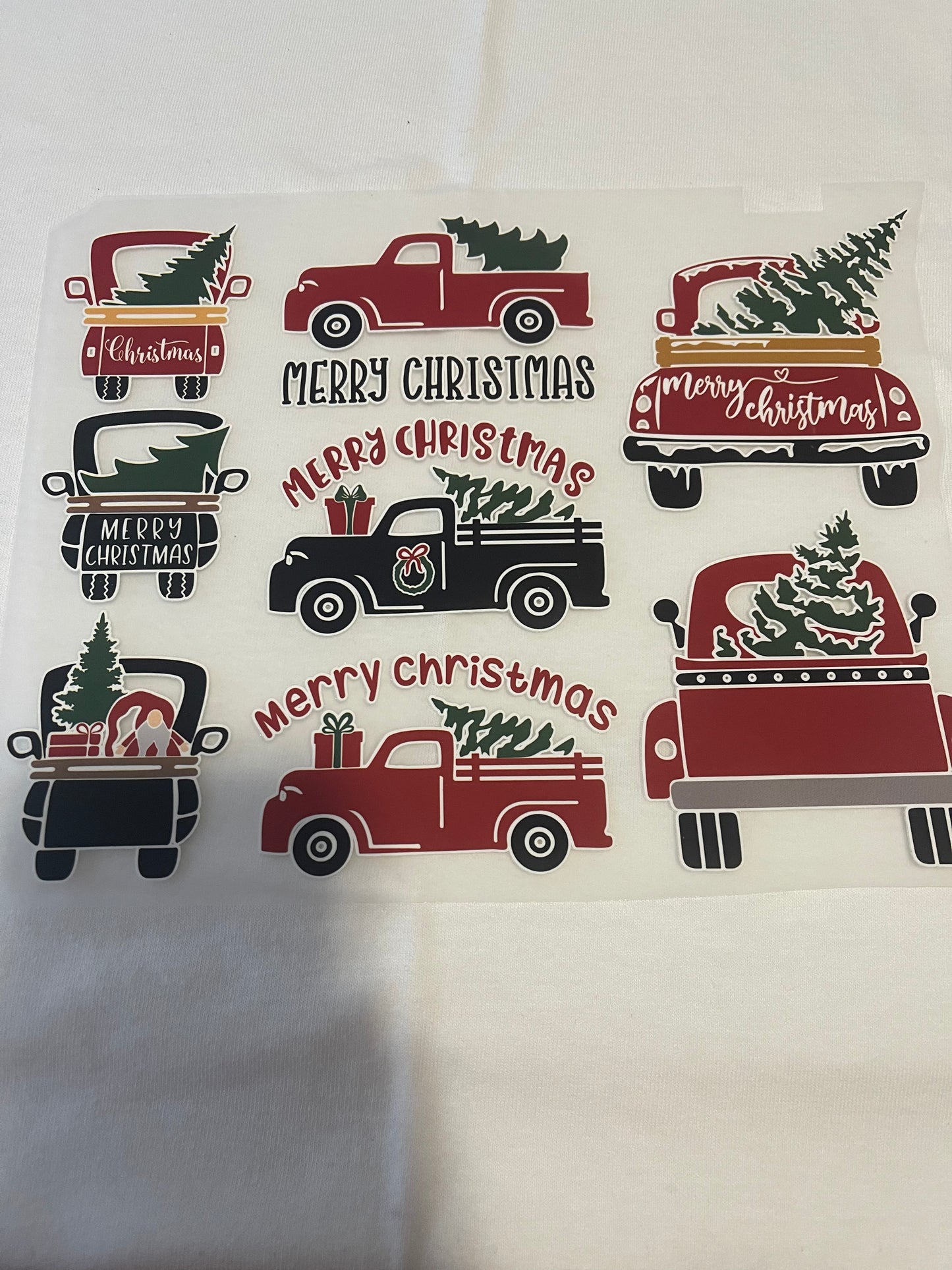 Little Red Trucks-Dtf T-shirt Design