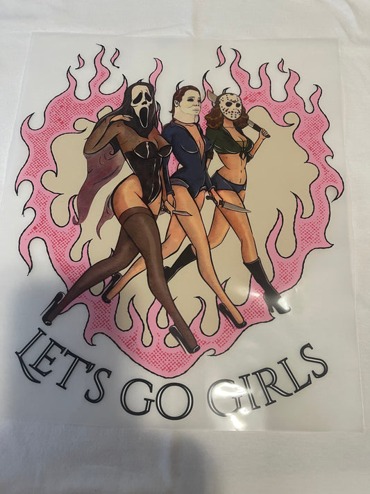 Let's Go Girl Halloween-Dtf T-shirt Design