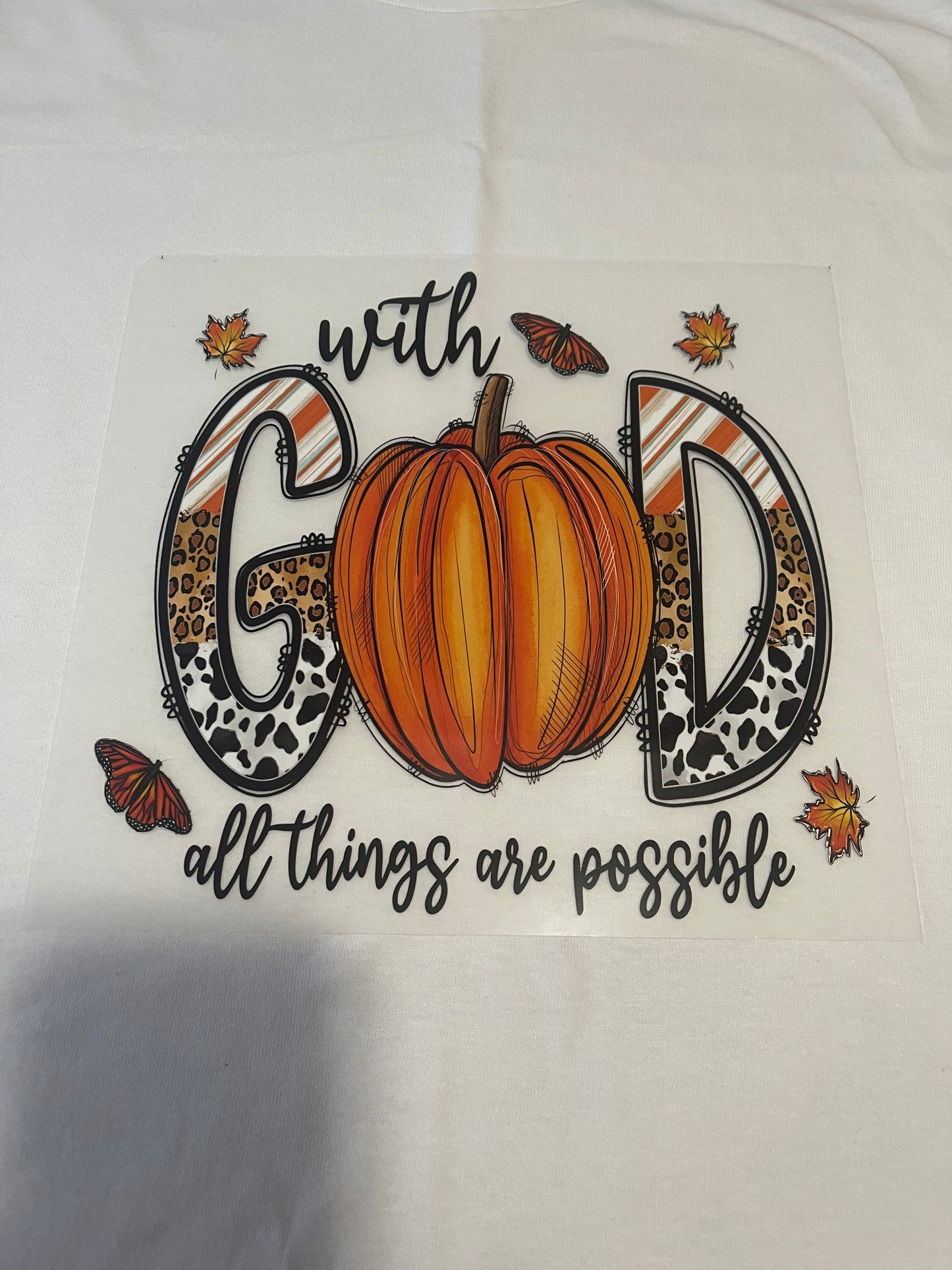 With God All Things Are Possible-Dtf T-shirt Design
