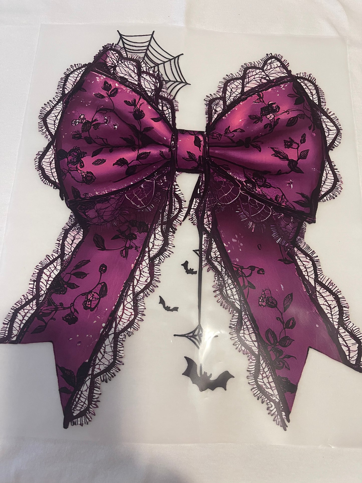Purple Bow-Dtf T-shirt Design
