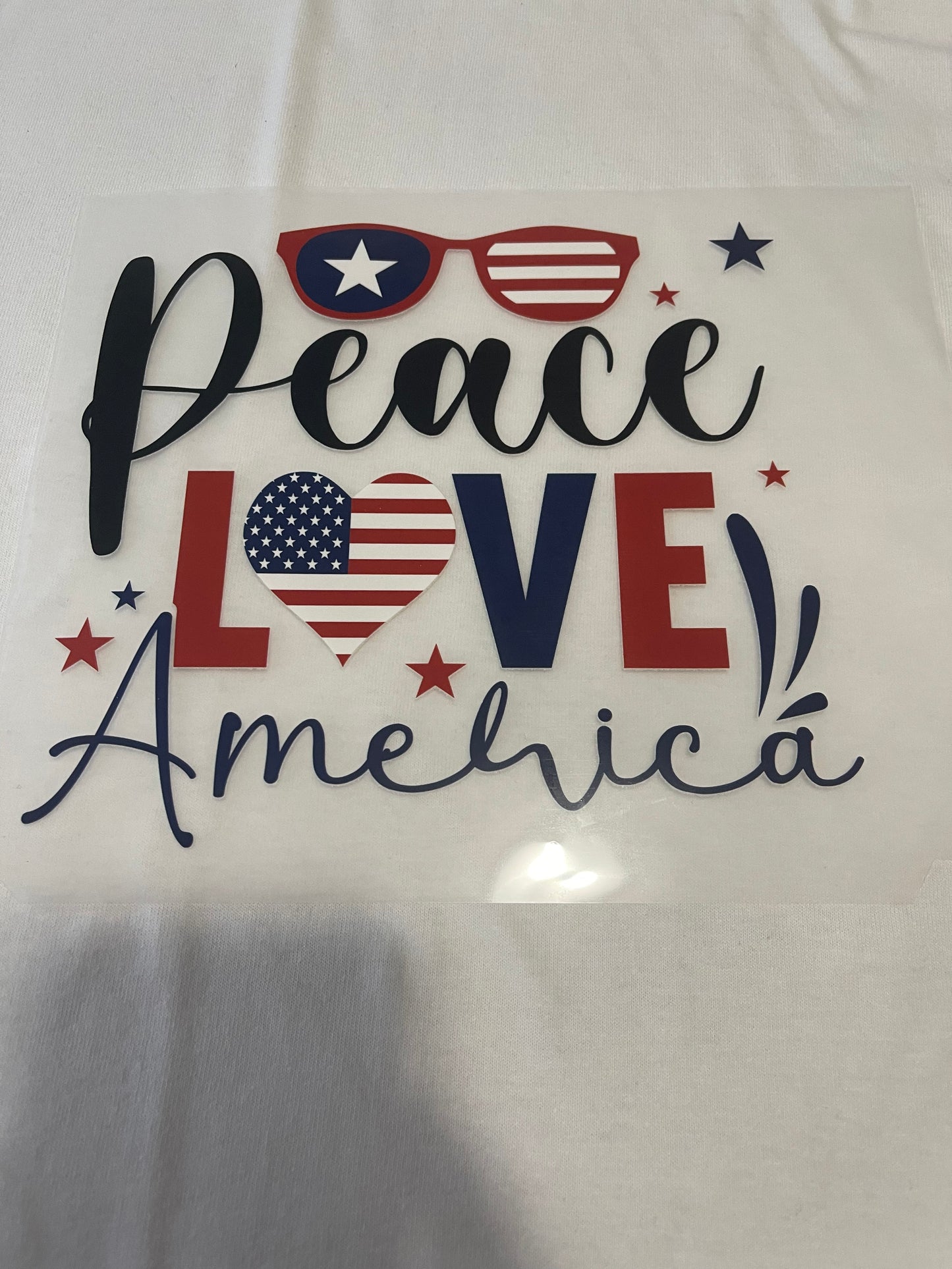 Peace Love America-Dtf T-shirt Design