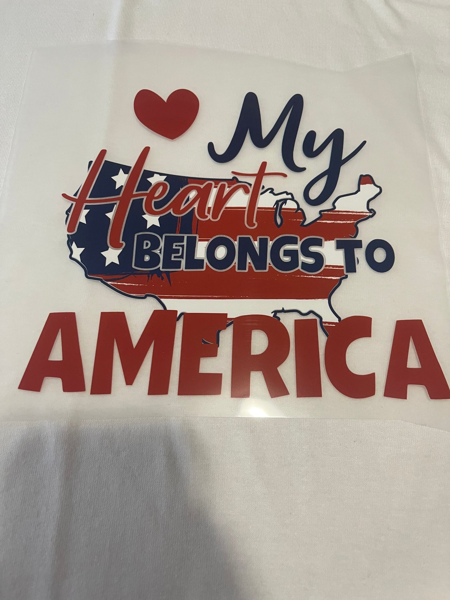 My Heart Belongs To America-Dtf T-shirt Design